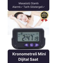 Çok Fonksiyonlu Kronometreli Alarmlı Tarih Göstergeli Masaüstü Ders Sınav Çalışma Mini Dijital Saat