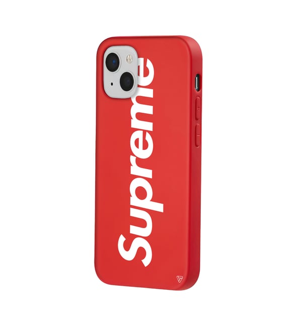 Trihed iPhone 15 Kırmızı Supreme Telefon Kılıfı