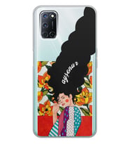 Oppo Uzun Saçlı Maria Tasarımlı Şeffaf Telefon Kılıfı