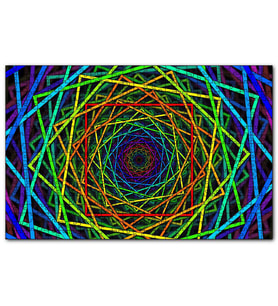 Cakapuzzle İçiçe Sarmal Renkli Kareler  Puzzle Yapboz MDF (Ahşap) (120 Parça)