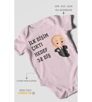 İlk dişim çıktı hedef 32 diş Kısa Kollu Bebek Body