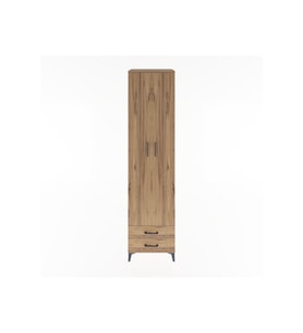 Hyperion Dolap 6 Raflı 2 Çekmeceli 2 Kapaklı 60x44x243 Çam-Çam