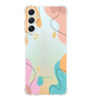 Samsung Galaxy A34 Uyumlu Köşe Korumalı Antişok Kapak Karışık Renkler Tasarımlı Şeffaf Silikon Kılıf