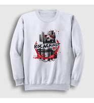 Presmono Unisex Beyaz Live Nations Rise Against Sweatshirt 381833tt