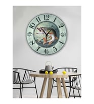 BİLGE LAZER Retro Tasarımlı Duvar Saati 35x35 Cm (Desenli)
