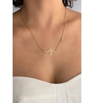 Çelik Kalp Ritmi Çelik Kolye TrKolye5691 B34003