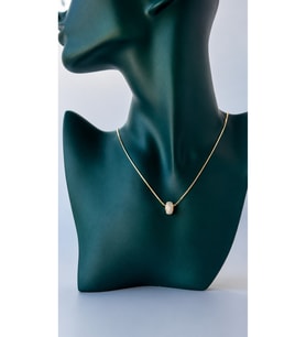 Sertifikalı 316L Çelik Premium Altın Kaplama Zirkon Taşlı Charm Detaylı Snake Chain Kadın Kolye