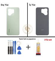 Infinix Hot 50İ Yeşil Uyumlu Arka Kapak + Yapıştırıcı ve Vida Seti Arka Cam Batarya Pil Kapağı