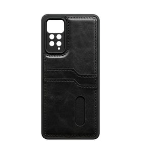 Redmi Note 12 Pro 4g Kılıf Sara Kartvizitli Deri Kılıf - Siyah