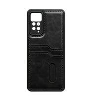 Redmi Note 12 Pro 4g Kılıf Sara Kartvizitli Deri Kılıf - Siyah