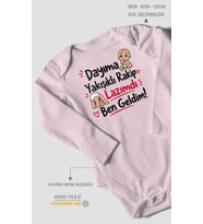 Dayıya Özel Uzun Kollu Bebek Body %100 Pamuk