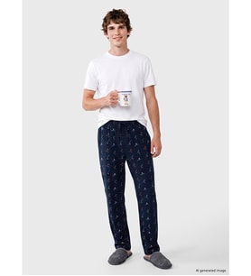 LC WAIKIKI Lacivert Regular Fit Baskılı Erkek Pijama Alt