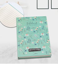Kişiye Özel Yeşil Desenli Defter