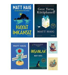 Gece Yarısı Kütüphanesi -İnsanlar -Hayat İmkansız- Zamanı Durdurmanın Yolları - Matt Haig (DEFTERLİ) (Renksiz)