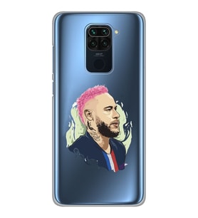 Xiaomi Redmi NOTE 9 Uyumlu Neymar Tasarımlı Şeffaf Telefon Kılıfı