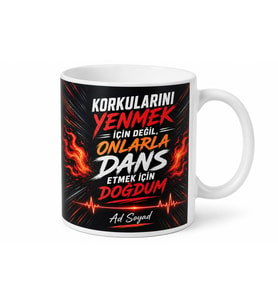 Adrenalin Bağımlısı Yazılı Kupa Bardak Özel Tasarım Hediye Porselen Mug
