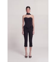Orta Bel Likralı Una Capri Pantolon Kahve