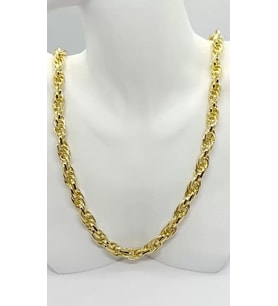 Kalın Örgü Gold Zincir Kolye (54 cm )