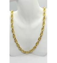 Kalın Örgü Gold Zincir Kolye (54 cm )