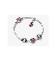 Pandora Tarzı Marvel Spider-Man Tam Koleksiyon Charm Bileklik Seti (Kırmızı)
