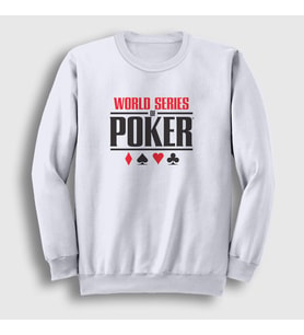 Presmono Unisex Beyaz Wsop World Series Of Poker Sweatshirt 363693tt (Beyaz)