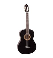 Valencia VC101TBK 1/4 Klasik Gitar - Siyah (Başlangıç Seviyesi)  Sap Ayar Çeliği (Truss Rod) Özelliği, Küçük Eller İçin İdeal Skala, Şık Siyah Bitiş ve Konforlu Çalım