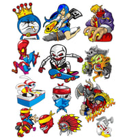 Tavşan Sticker Set 7 15 Parça Telefon, Tablet, Defter, Laptop Sticker