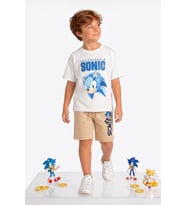 Cg Kids Sonic Erkek Çocuk Tshirt & Şort Alt Üst Takım Süper Kalite