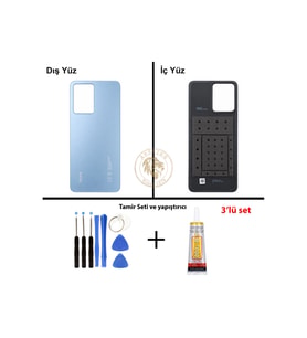 Yapıştırıcı Redmi Note 12 Buz Mavisi Yapıştırıcı Arka Pil Kapağı + B-7000 Yapıştırıcı