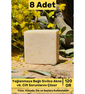 #sabun %100 Doğal Güzel Kokulu El Yüz Saç Cilt Vücut Orijinal Bitkisel Limon Sabunu 120g - 8 Adet