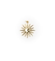 Taşlı Güneş Model Xuping Kolye Ucu Gold – 14K Renk, Zirkon Mıhlama, 2.5 cm
