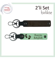 Yeni Bebek İçin Hediyelik Arayanlara Seçkin Tasarım, Kalpli Ayak Temalı Set, Koyu Kahve-Açık Yeşil (Çok Renkli)