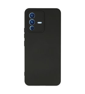Vivo V23 5g Kılıf Nano İçi Kadife Silikon - Siyah