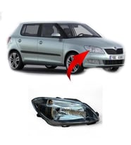 Fabia Roommstar Sağ Ön Far Komple Siyah 2011-2015 5J1941018F