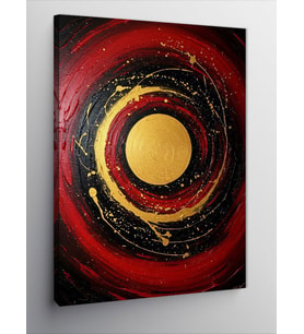 Kanvas Tablo Soyut Dairesel Sanat