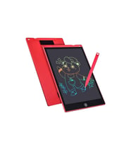12 Inc Renkli Lcd Grafik Dijital Kalemli Çizim Tableti Yazı Tahta Not Yazma Eğitim Tableti (Kırmızı)