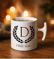 BK Gift Kişiye Özel İsimli Hammer Kulplu Beyaz Kupa Bardak-4, Arkadaşa Hediye, Sevgiliye Hediye, Doğum Günü Hediyesi