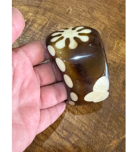ÇİÇEK DESENLİ KADIN KEMİK HİNT BİLEZİĞİ ÇAP 7 CM