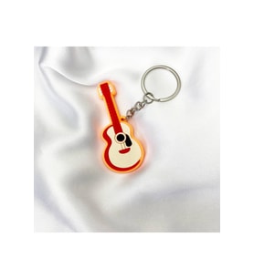 Mini Enstrüman Gitar Anahtarlık (Çok Renkli)