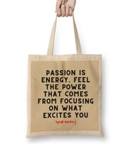 Oprah Winfrey Quotes - Entrepreneurs Motivation İnspiration Success Work Gifts Bez Çanta Uzun Saplı