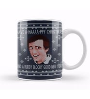 Christmas Alan Partridge A Haaaapy Christmas Knit Pattern Kupa Bardak Porselen