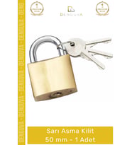 #AsmaKilit Sarı Pirinç Alaşım Dayanıklı Paslanmaz Çelik Korozyon Dirençli Güvenli Asma Kilit 50 mm -