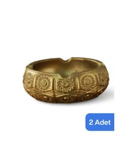 Şık Altın Küllük Tablası, Dekoratif Ürün Seti, 2 Parça
