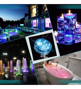 RGB HAVUZ IŞIĞI LED IŞIKLI BARDAK ALTLIĞI RGB SUBMERSİBLE LED LİGHT IP68 REMOTE CONTROL SU GEÇİRMEZ