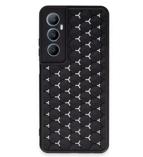 Realme C65 Uyumlu Kılıf Petek Silikon Kapak - Siyah