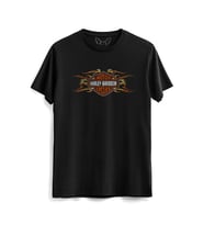 Motorcycle Rider Resim Baskılı Çocuk Siyah Tshirt