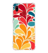 PrintiFy Samsung Galaxy A20 Uyumlu Retro Color 5 Baskılı Şeffaf Köşe Korumalı Antişok Kılıf