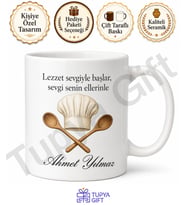 Mutfak Şefi Baba Yazılı Kupa Bardak Babalar Günü Özel Hediye