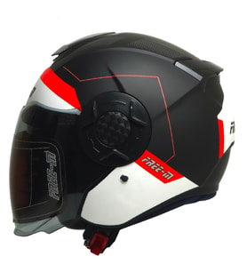 Motosiklet Yarım Kask Double Güneş Vizörlü Sertifikalı Abs Material Fast