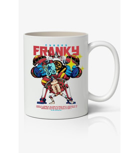 One Piece Franky Temalı Beyaz Kupa Bardak Arkadaşa Sevgiliye Hediye